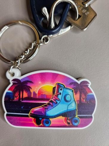 2.5"" Roller Skate Key Chain - Roller Skate Key Chains Keychains for Backpacks Men Women Guys Gifts - Lobster Clasp Roller Skate Keychain Accessories in Saudi Arabia