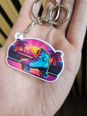 2.5"" Roller Skate Key Chain - Roller Skate Key Chains Keychains for Backpacks Men Women Guys Gifts - Lobster Clasp Roller Skate Keychain Accessories in Saudi Arabia