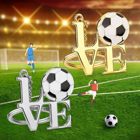 Soccer Keychain, I Love Football Key Chain, Soccer Keychains for Boys Soccer Lovers Fans, Soccer Coach Gifts in Saudi Arabia