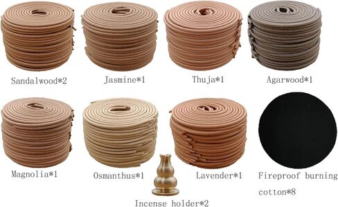 البخور الملفوف، البخور المخروطي، بخور الشلال، أعواد الروائح، خشب الصندل، البخور الصيني، يستخدم مع مبخرة البخور (48 * لافندر) in Kuwait