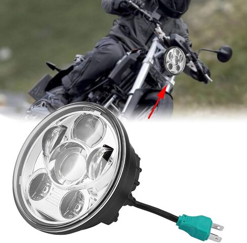 Keenso 5.75 Inch Motorcycle Headlight, Motorcycle Refit Round LED Headlight, Universal Motorcycle Headlight in Saudi Arabia