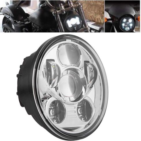 Keenso 5.75 Inch Motorcycle Headlight, Motorcycle Refit Round LED Headlight, Universal Motorcycle Headlight in Saudi Arabia