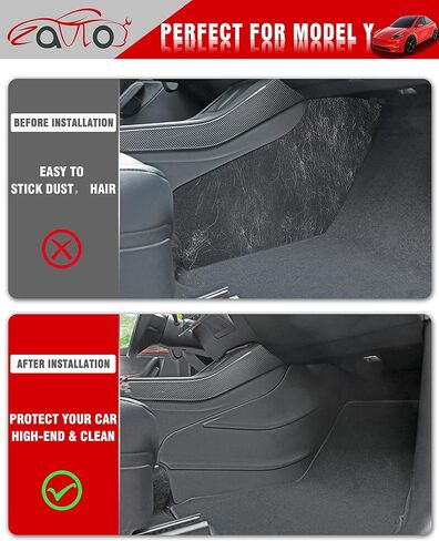 حصيرة جانبية مضادة للركل لوحدة التحكم المركزية لملحقات Tesla Model Y 2019 2020 2021 2022 2023 مع خطاف وحلقة وغطاء جانبي لوحدة التحكم المركزية ووسادات جانبية للمقعد وأرضية حماية داخلية... in Kuwait