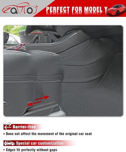 حصيرة جانبية مضادة للركل لوحدة التحكم المركزية لملحقات Tesla Model Y 2019 2020 2021 2022 2023 مع خطاف وحلقة وغطاء جانبي لوحدة التحكم المركزية ووسادات جانبية للمقعد وأرضية حماية داخلية... in Kuwait