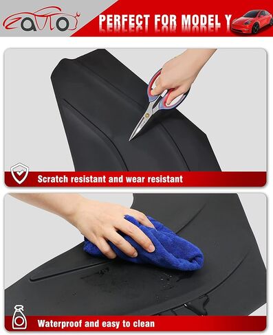 حصيرة جانبية مضادة للركل لوحدة التحكم المركزية لملحقات Tesla Model Y 2019 2020 2021 2022 2023 مع خطاف وحلقة وغطاء جانبي لوحدة التحكم المركزية ووسادات جانبية للمقعد وأرضية حماية داخلية... in Kuwait