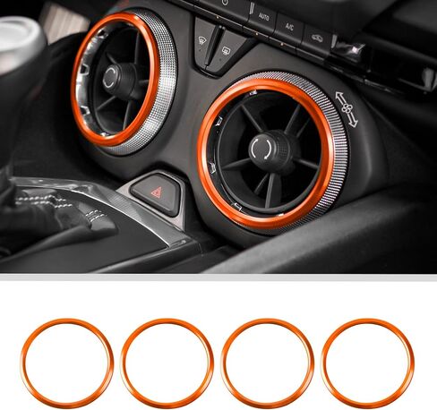 JWWY for Camaro Air Conditioning Vent Air Vent Ventilation Outlet Protection Ring Cover Trim for 2017-2023+ Chevy Camaro Interior Accessories Aluminum Alloy Blue in Saudi Arabia