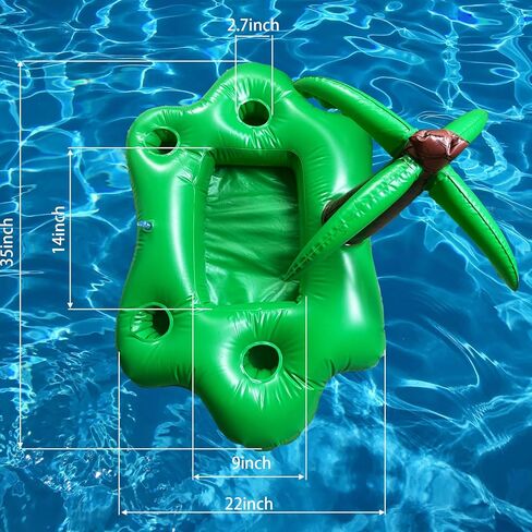 عوامات مشروبات قابلة للنفخ لحامل المشروبات العائم لحمام السباحة لكوب شجرة النخيل ومبرد حفلات الشاطئ للبالغين من عمر 15 عامًا فما فوق، مستلزمات حفلات حمام السباحة in Kuwait