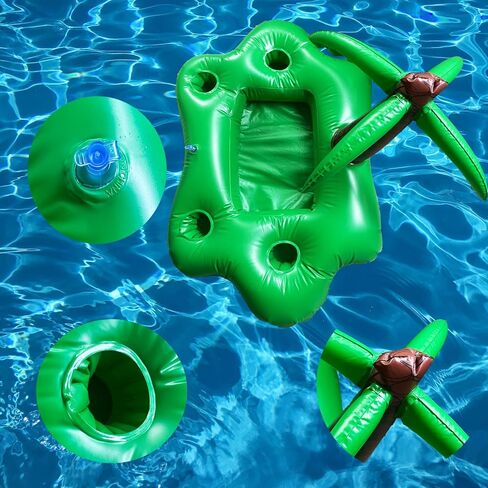 عوامات مشروبات قابلة للنفخ لحامل المشروبات العائم لحمام السباحة لكوب شجرة النخيل ومبرد حفلات الشاطئ للبالغين من عمر 15 عامًا فما فوق، مستلزمات حفلات حمام السباحة in Kuwait