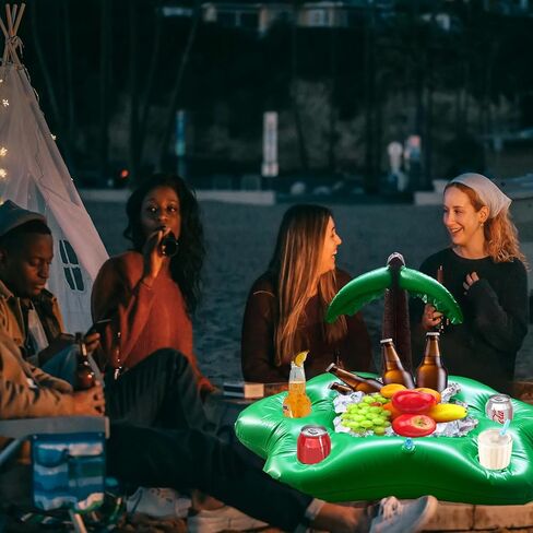 عوامات مشروبات قابلة للنفخ لحامل المشروبات العائم لحمام السباحة لكوب شجرة النخيل ومبرد حفلات الشاطئ للبالغين من عمر 15 عامًا فما فوق، مستلزمات حفلات حمام السباحة in Kuwait