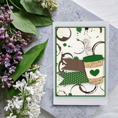 GLOBLELAND Coffee Tea Stains Clear Stamps for DIY Scrapbooking Splash Background Text Silicone Stamp Seals Transparent Stamp for Cards Making Photo Album Journal Home Decoration 11.69×8.27inch in Saudi Arabia