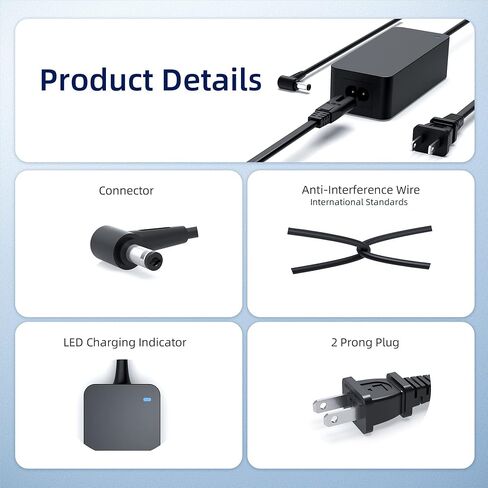 65W UL Listed AC Charger Adapter Fit for Getac V110G3 V110G4 F110 S410G2 T800 A140 K120 Models Tablet Laptop Power Supply Cord in Saudi Arabia
