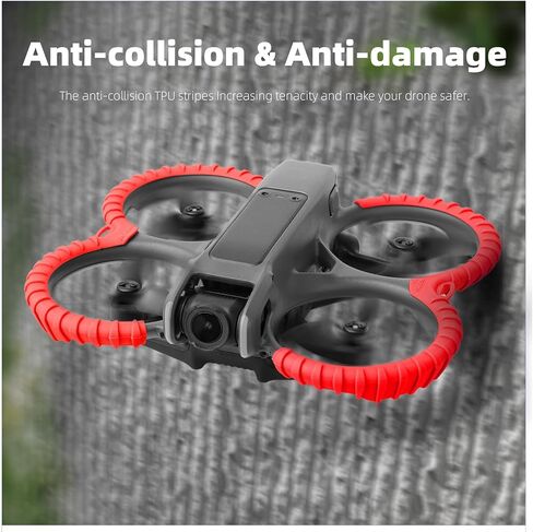 Propeller Guard Protector Accessories for DJI Avata 2, Fly Combo Protective Cover Ring, Prop Bumper Drone Anti-Collision Scratch-proof Protectionopters & Multirotors (Black) in Saudi Arabia