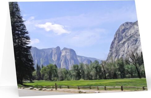 5 x 7 Nature Greeting Card, Blank Inside, with Envelope and Artist’s Statement, Title: Yosemite Valley in Saudi Arabia
