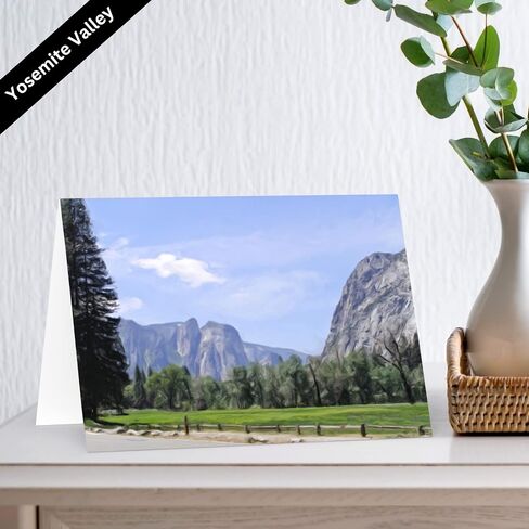 5 x 7 Nature Greeting Card, Blank Inside, with Envelope and Artist’s Statement, Title: Yosemite Valley in Saudi Arabia
