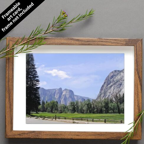 5 x 7 Nature Greeting Card, Blank Inside, with Envelope and Artist’s Statement, Title: Yosemite Valley in Saudi Arabia