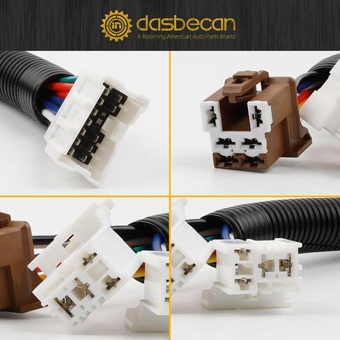 Dasbecan 56225 Trailer Hitch Wiring Harness Kit Compatible with Nissan Frontier 05+ Pathfinder 05-12 Xterra 05-15 Suzuki Equator 09-12 (4-Way Flat Trailer Connector Plug) in Saudi Arabia