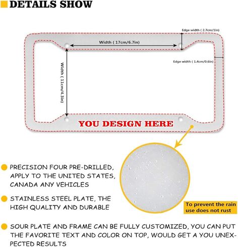 2 Pieces Hawaiian Hibiscus Floral License Plate Frame Decorative License Plate Cover Tropical Flower License Plate Frame with 4 Holes and Screws in Kuwait