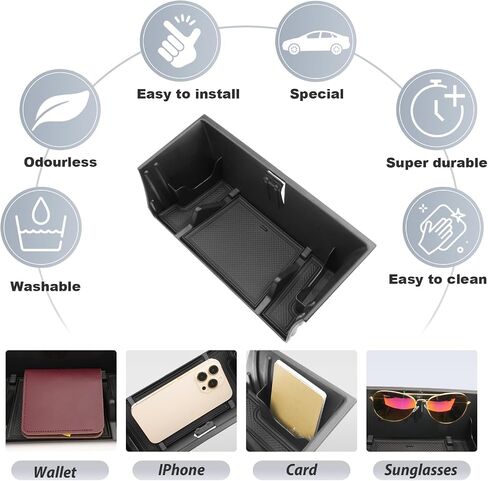 SKTU for 2027 Kia Telluride Wireless Charging Mat 2027+ Telluride Center Console Non-Slip Mat Kia Telluride 2027 Accessories 2027 Telluride Rubber Console Pad-Durable in Saudi Arabia