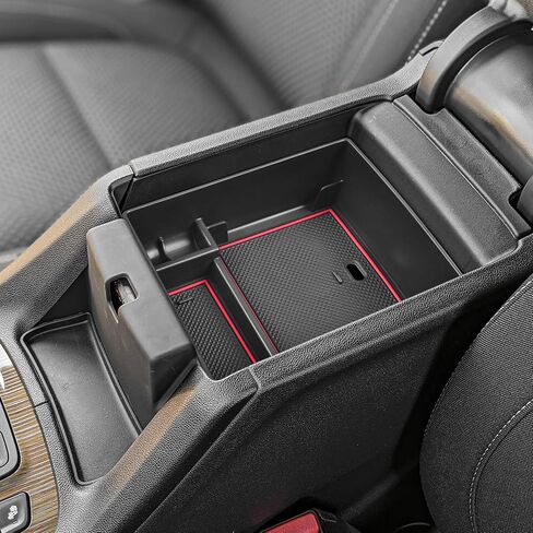 TACOBRO Center Console Organizer Compatible with GMC Acadia 2017 2018 2019 2020 2021 2022 2023 Accessories, Armrest Insert Secondary Storage Box ABS, Black Trim in Saudi Arabia