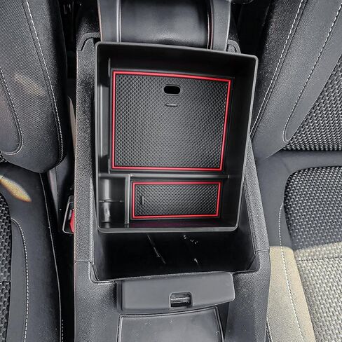 TACOBRO Center Console Organizer Compatible with GMC Acadia 2017 2018 2019 2020 2021 2022 2023 Accessories, Armrest Insert Secondary Storage Box ABS, Black Trim in Saudi Arabia