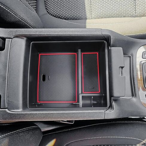 TACOBRO Center Console Organizer Compatible with GMC Acadia 2017 2018 2019 2020 2021 2022 2023 Accessories, Armrest Insert Secondary Storage Box ABS, Black Trim in Saudi Arabia