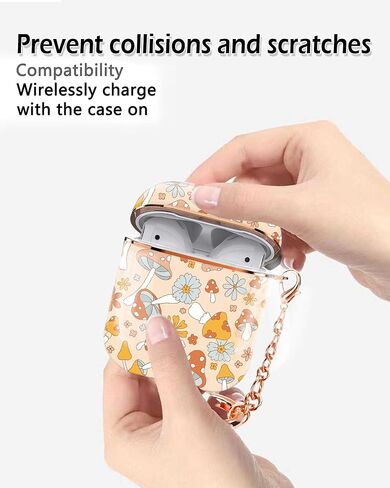 ZEKICE Airpod Case Cute Airpod 1st 2nd Generation case Cover Protective Shockproof Hard Cover Shell with Rose Gold Keychain Buds Case for Girl Women Men (Pink Strawberry) in Saudi Arabia