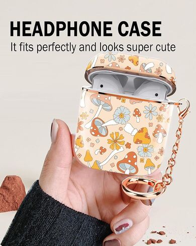 ZEKICE Airpod Case Cute Airpod 1st 2nd Generation case Cover Protective Shockproof Hard Cover Shell with Rose Gold Keychain Buds Case for Girl Women Men (Pink Strawberry) in Saudi Arabia