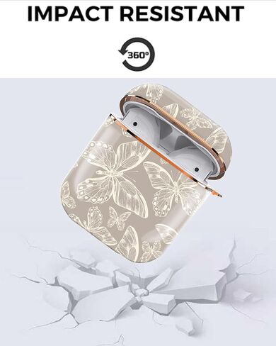 ZEKICE Airpod Case Cute Airpod 1st 2nd Generation case Cover Protective Shockproof Hard Cover Shell with Rose Gold Keychain Buds Case for Girl Women Men (Pink Strawberry) in Saudi Arabia