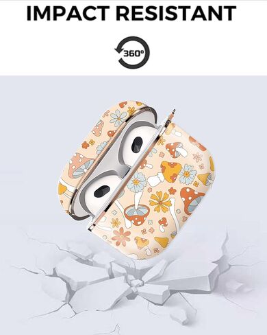 Airpod 3 Case Cute Airpods 3rd Generation Cover Protective Shockproof Hard Cover Shell with Rose Gold Keychain Buds Case for Girl Women Men (Grey Butterfly) in Saudi Arabia