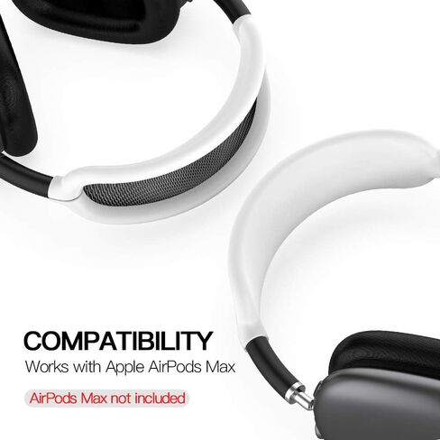 Tucana Case Compatible for AirPods Max Headphones, Silicone Headband Skin Cover, Earcup Accessary White in Saudi Arabia