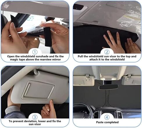Windshield Sunshade Fit for Tesla Model Y Model 3 2016-2024, Foldable Car Sun Shade for Front Windshield in Saudi Arabia