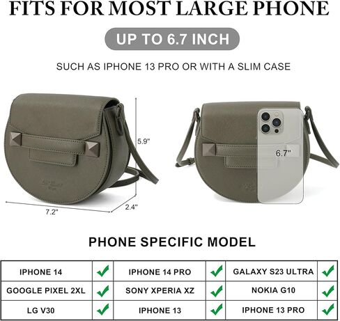 DE'EMILIA CONCEPT Crossbody Bags for Women Small Saddle Cell Phone Purse Anti Theft Mini Handbags with Credit Card Slots in Saudi Arabia