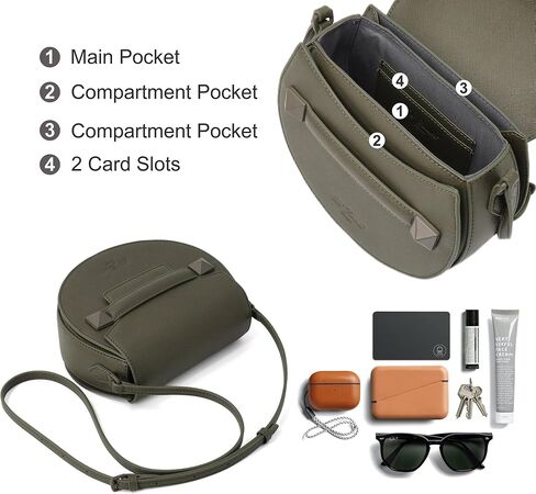 DE'EMILIA CONCEPT Crossbody Bags for Women Small Saddle Cell Phone Purse Anti Theft Mini Handbags with Credit Card Slots in Saudi Arabia