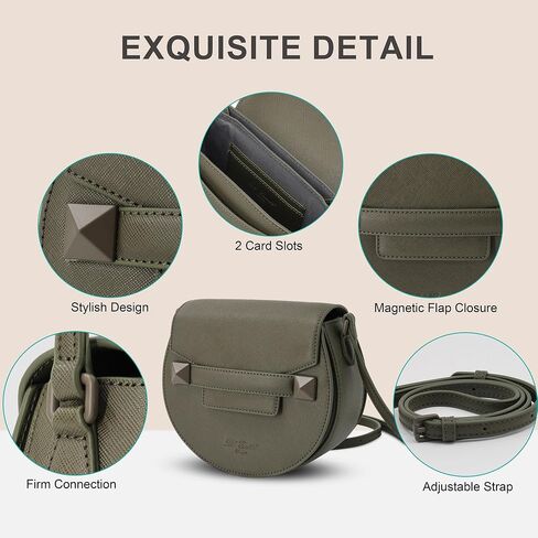 DE'EMILIA CONCEPT Crossbody Bags for Women Small Saddle Cell Phone Purse Anti Theft Mini Handbags with Credit Card Slots in Saudi Arabia