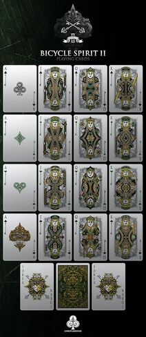 Bicycle Spirit II Limited Poker Green Playing Cards Premium Deck by Gamblers Warehouse in Saudi Arabia
