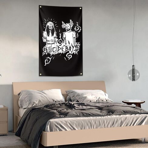 دائم المغني الهيب هوب الانتحار مغني الراب نسيج، 3x5 قدم مضحك نسيج الجدار تسليم المغني الفن ديكور المنزل نسيج للكلية النوم غرفة نوم غرفة المعيشة ديكورات المنزل in Kuwait