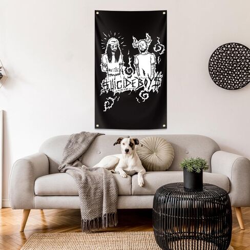 دائم المغني الهيب هوب الانتحار مغني الراب نسيج، 3x5 قدم مضحك نسيج الجدار تسليم المغني الفن ديكور المنزل نسيج للكلية النوم غرفة نوم غرفة المعيشة ديكورات المنزل in Kuwait