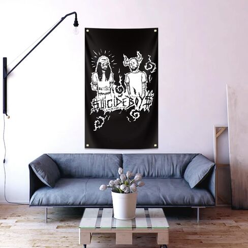 دائم المغني الهيب هوب الانتحار مغني الراب نسيج، 3x5 قدم مضحك نسيج الجدار تسليم المغني الفن ديكور المنزل نسيج للكلية النوم غرفة نوم غرفة المعيشة ديكورات المنزل in Kuwait
