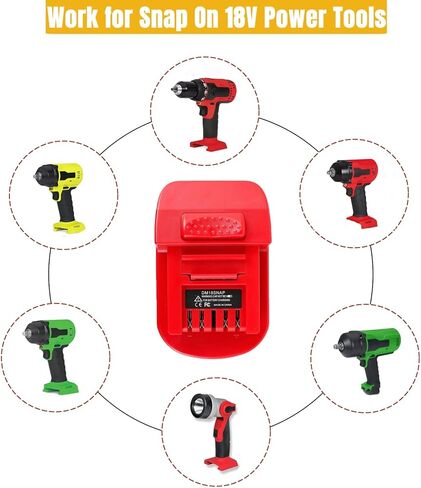 for Milwaukee to Snap On 18V Battery Adapter, Convert for Milwaukee M18 18V Battery to Work for Snap On 18V Power Tool (Adapter Only) in Saudi Arabia