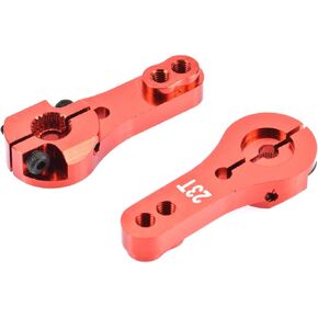 Apex RC Products 23T for JR/Airtronics/KO Red Aluminum Dual Clamping Servo Horn - 2 Pack #8006