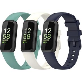 3 PACK Replacement Bands Compatible for Fitbit Inspire 3 Bands Silicone Straps Replacement Wristbands Bracelet Band for Fitbit Inspire 3 for Women Men