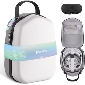 FOREGOER Hard Carrying Case Compatible with Meta Quest 3S/Quest 3/Oculus Quest 2 Official Original/Elite Strap VR Gaming Headset, Portable Travel Vision Pro Case for Touch Controllers Accessories