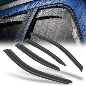 M-AUTO Outside Mount Window Visors Compatible with 01-06 Hyundai Elantra 4-Door, Tape-On Rain Guards Shields, 4 PCs