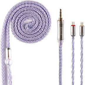 KBEAR 16 Core Upgrade 2 Pin Earphone Cable,HiFi in Ear Monitor Replacement TRS Cable Pure Copper Extension Cable with 0.78mm 2 Pin for AS10 ZS10 ZST ZS6 C10 TRN V80 X6 (2 PIN 3.5mm,Dark)……