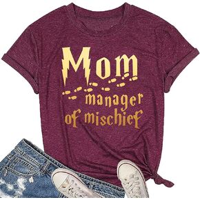 Funny Mom Shirt Women Mom Manager Shirt Magical Mama Shirt Mothers Day Short Sleeve Tee Tops