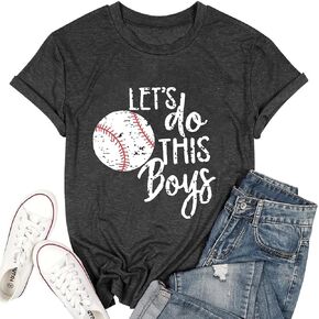 Baseball Shirts Women Baseball Heart Graphic Tees Game Day Tshirt Summer Casual Short Sleeve Baseball Tops