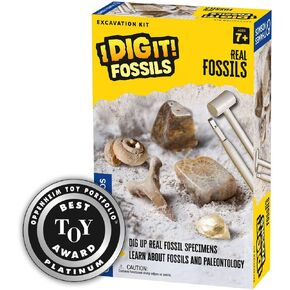 Thames & Kosmos I Dig It! Fossils - Real Fossils Excavation Kit | Science Experiment Kit | Excavate Real Fossil Specimens | Paleontology | 2018 Oppenheim Toy Portfolio Platinum Award