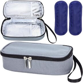 Breastmilk Cooler Bag with Ice Pack, Portable Insulated Breast Milk Storage Cooler Bag, Small Stylish Breastmilk Storage Bag Cooler with Wrist Strap, Refrigerate 3-5 Bags of Breastmilk