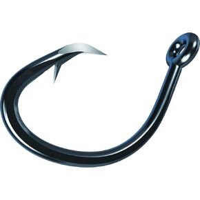 Eagle Claw TK619H-10/0 Trokar Magnum "619" Circle Offset Hook, Black/Chrome Finish