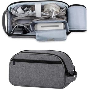 Travel Carrying Bag for CPAP Machine and Accessories, Extra Large Double Layer Travel Cable Organizer Bag, Ventilator Storage Bag with Handle & Compartments, CPAP Equipment & Supplies Storage Bag
